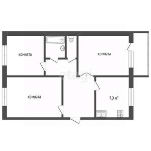 3-к квартира, вторичка, 64м2, 4/5 этаж