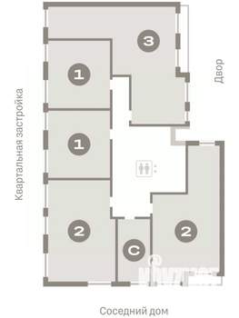 2-к квартира, вторичка, 68м2, 6/7 этаж