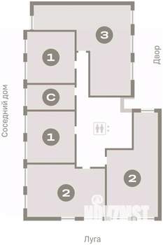 2-к квартира, вторичка, 68м2, 5/7 этаж