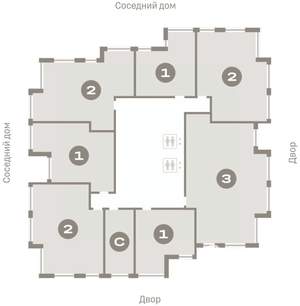 1-к квартира, вторичка, 54м2, 5/16 этаж