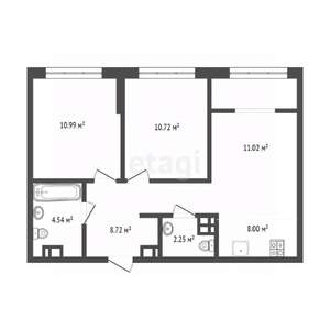 2-к квартира, вторичка, 57м2, 15/16 этаж