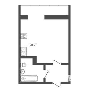 Студия квартира, вторичка, 23м2, 13/16 этаж