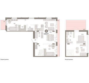 3-к квартира, вторичка, 139м2, 7/16 этаж