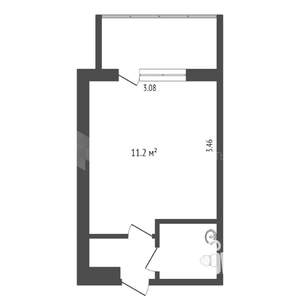 Студия квартира, вторичка, 15м2, 5/8 этаж