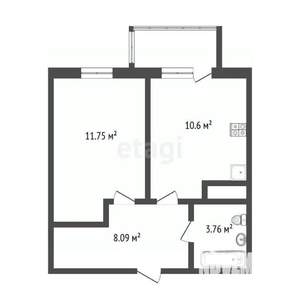 1-к квартира, вторичка, 34м2, 4/19 этаж