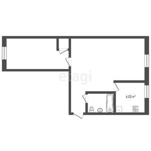 2-к квартира, вторичка, 43м2, 4/5 этаж