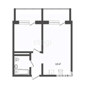 1-к квартира, вторичка, 32м2, 1/10 этаж