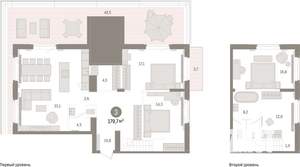 3-к квартира, вторичка, 180м2, 8/8 этаж