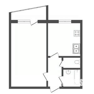 1-к квартира, вторичка, 34м2, 4/9 этаж
