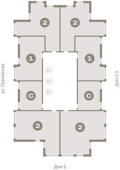 1-к квартира, вторичка, 56м2, 14/25 этаж