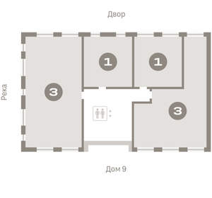 1-к квартира, вторичка, 50м2, 4/8 этаж