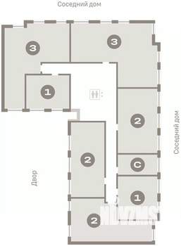 2-к квартира, вторичка, 57м2, 2/9 этаж