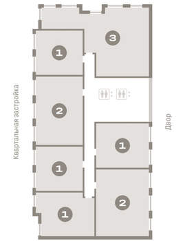 2-к квартира, вторичка, 65м2, 2/17 этаж