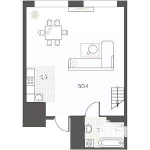 2-к квартира, строящийся дом, 83м2, 8/9 этаж