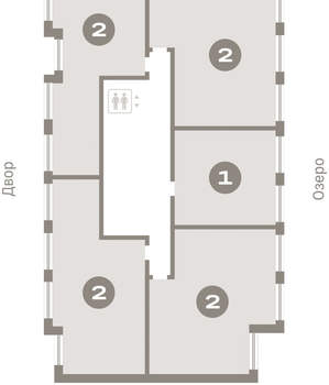 2-к квартира, вторичка, 71м2, 6/8 этаж