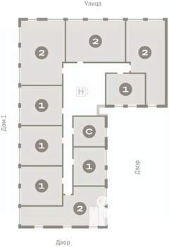1-к квартира, вторичка, 35м2, 6/9 этаж