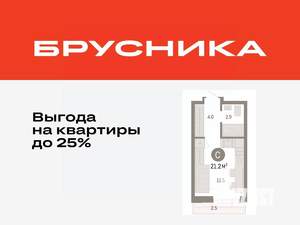 Студия квартира, вторичка, 21м2, 2/7 этаж