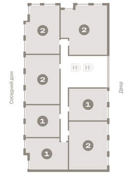2-к квартира, вторичка, 73м2, 2/17 этаж