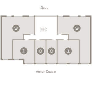3-к квартира, вторичка, 89м2, 2/16 этаж