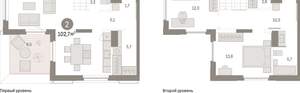 2-к квартира, вторичка, 103м2, 15/16 этаж