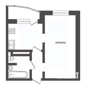 1-к квартира, вторичка, 41м2, 1/14 этаж