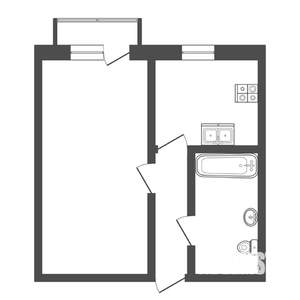 1-к квартира, вторичка, 31м2, 4/4 этаж