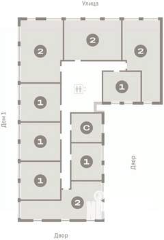 1-к квартира, вторичка, 44м2, 5/16 этаж