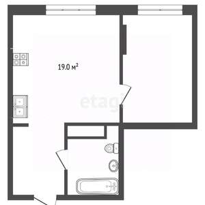 1-к квартира, вторичка, 42м2, 3/16 этаж