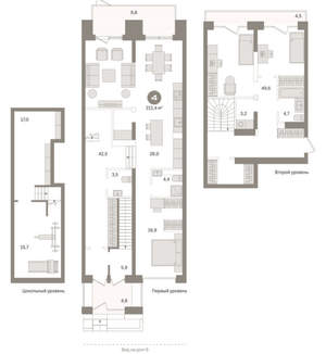 4-к квартира, вторичка, 212м2, 1/8 этаж