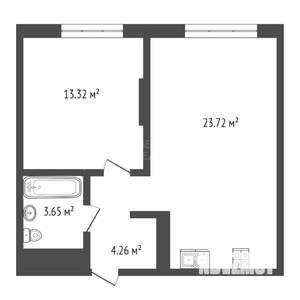 1-к квартира, вторичка, 39м2, 6/18 этаж