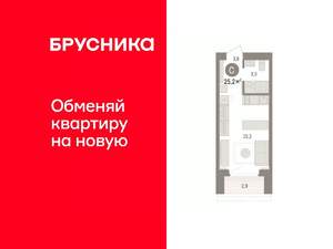 Студия квартира, вторичка, 25м2, 11/16 этаж