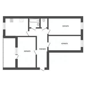 3-к квартира, вторичка, 60м2, 1/9 этаж