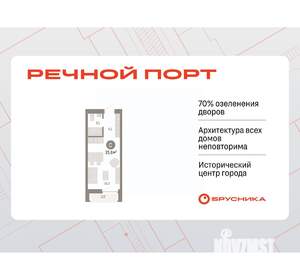 Студия квартира, вторичка, 26м2, 7/10 этаж