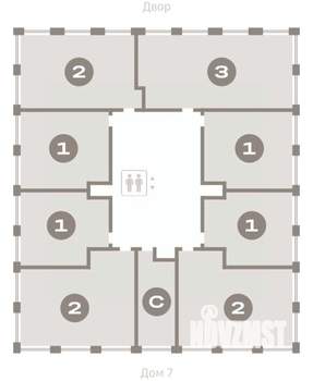 2-к квартира, вторичка, 73м2, 12/17 этаж