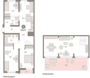 3-к квартира, вторичка, 174м2, 8/10 этаж
