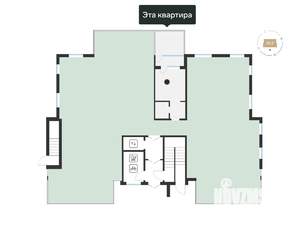 1-к квартира, вторичка, 25м2, 1/4 этаж