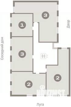 3-к квартира, вторичка, 86м2, 6/7 этаж