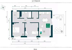 2-к квартира, вторичка, 76м2, 3/8 этаж