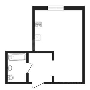Студия квартира, вторичка, 28м2, 4/17 этаж