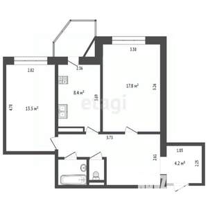 2-к квартира, вторичка, 54м2, 5/10 этаж