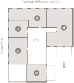 2-к квартира, вторичка, 64м2, 2/11 этаж