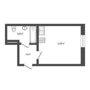 Студия квартира, вторичка, 18м2, 2/10 этаж