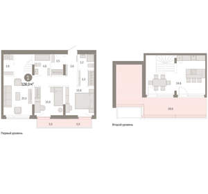 1-к квартира, вторичка, 128м2, 8/25 этаж