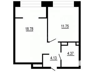 1-к квартира, вторичка, 34м2, 8/19 этаж