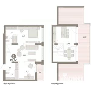 2-к квартира, вторичка, 139м2, 8/8 этаж