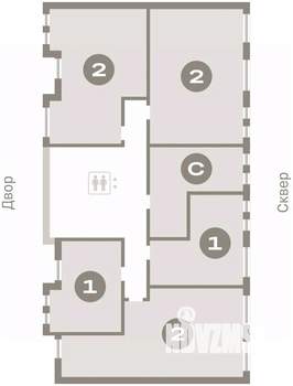 2-к квартира, вторичка, 58м2, 5/8 этаж