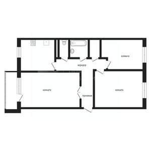 3-к квартира, вторичка, 59м2, 3/5 этаж