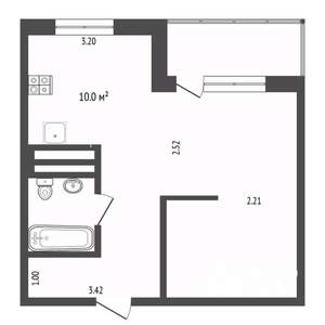 1-к квартира, вторичка, 38м2, 16/16 этаж