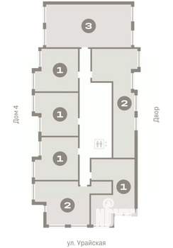 2-к квартира, вторичка, 55м2, 3/8 этаж