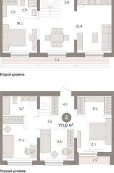 4-к квартира, вторичка, 111м2, 6/17 этаж